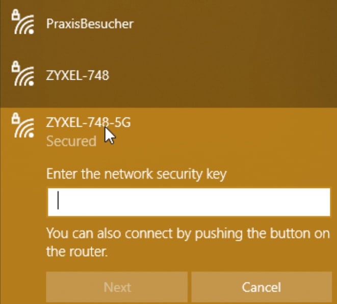 connect zyxel wifi