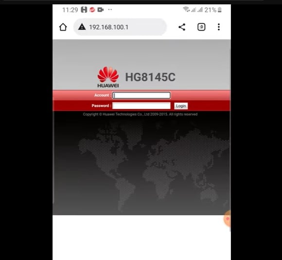 Enter username and password