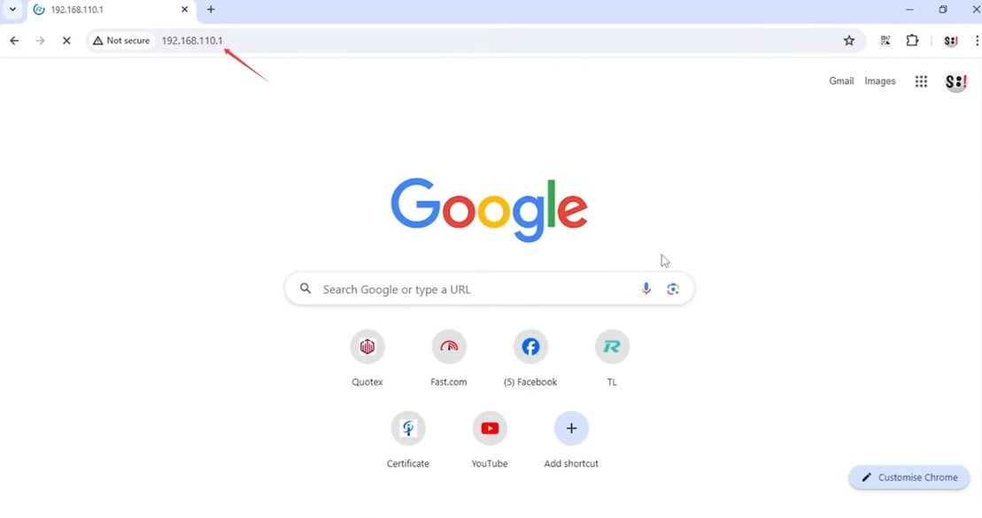 open browser