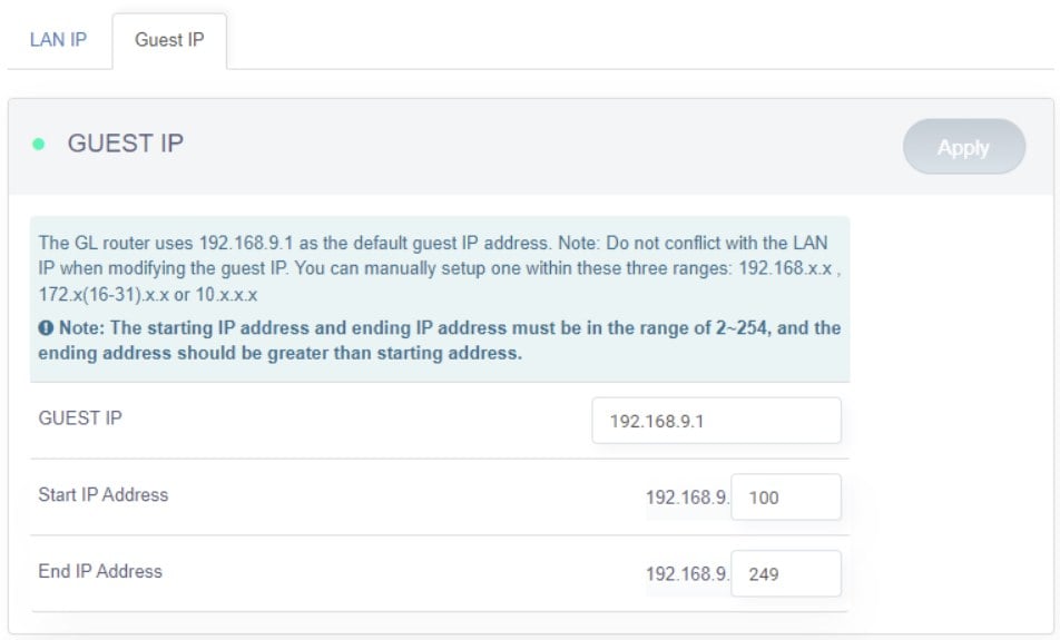 192.168.9.1 GL.iNet