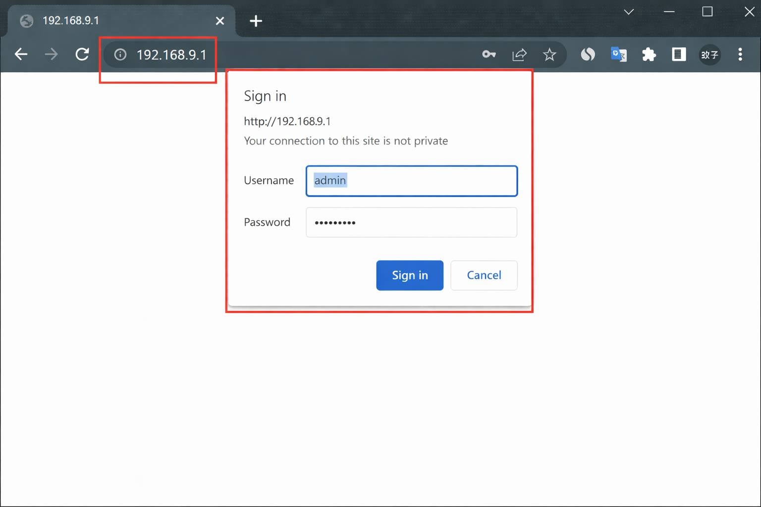 192.168.9.1 login