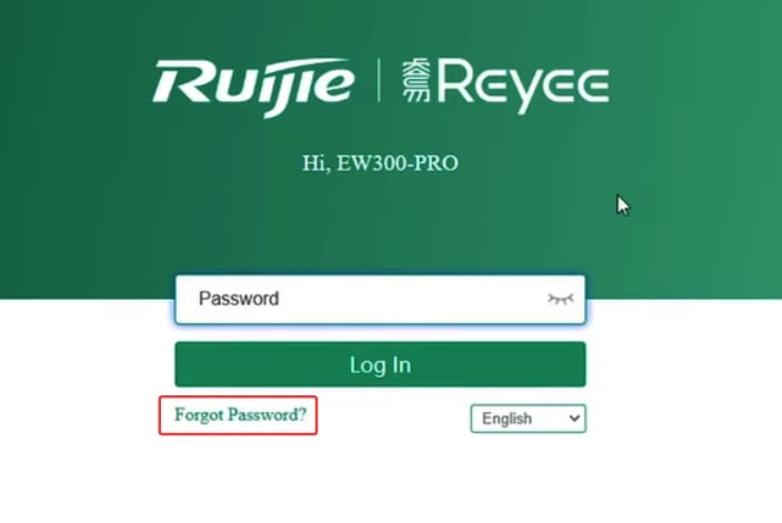 ruijie forgot password
