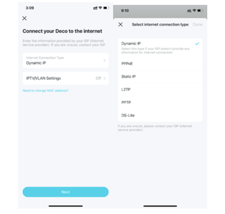 Set Up Network Connection