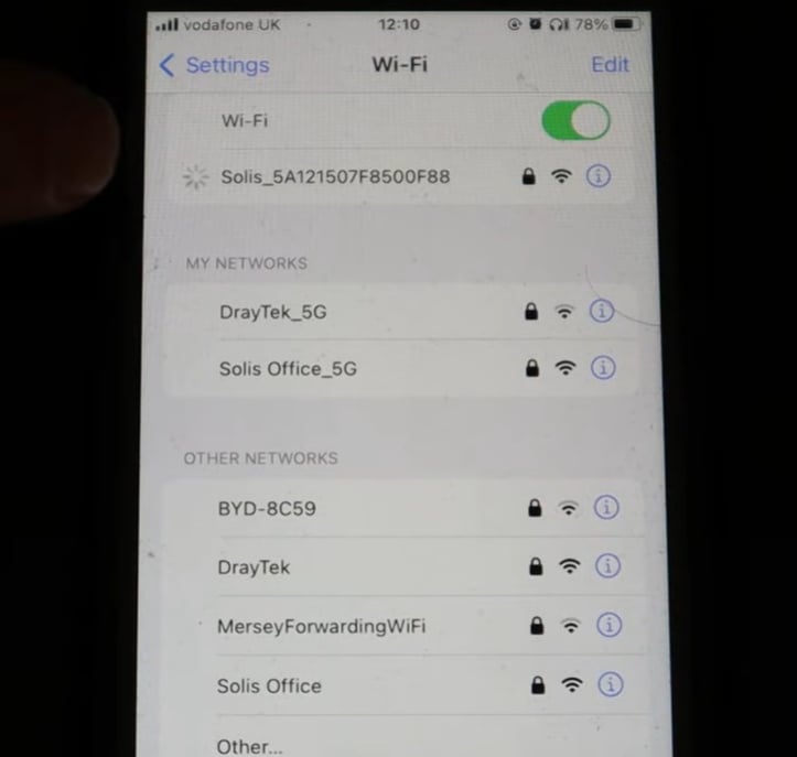 Connect to the WiFi Stick hotspot